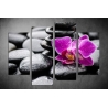 Többrészes Orchidea, Lávakövek vászonkép 007 - (választható formák)