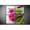 Többrészes Tulipános vászonkép 045 - (választható formák)