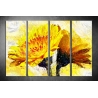 Többrészes Sárga Virág vászonkép 027 - (választható formák)