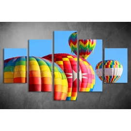 Többrészes Hőlégballonok vászonkép 025 - (választható formák)