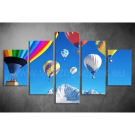 Többrészes Hőlégballonok vászonkép 026 - (választható formák)