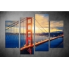 Többrészes Golden Gate vászonkép 003 - (választható formák)