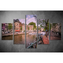 Többrészes Amszterdam vászonkép 074 - (választható formák)