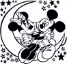 Mickey és Minnie holdon falmatrica 085 ív mérete